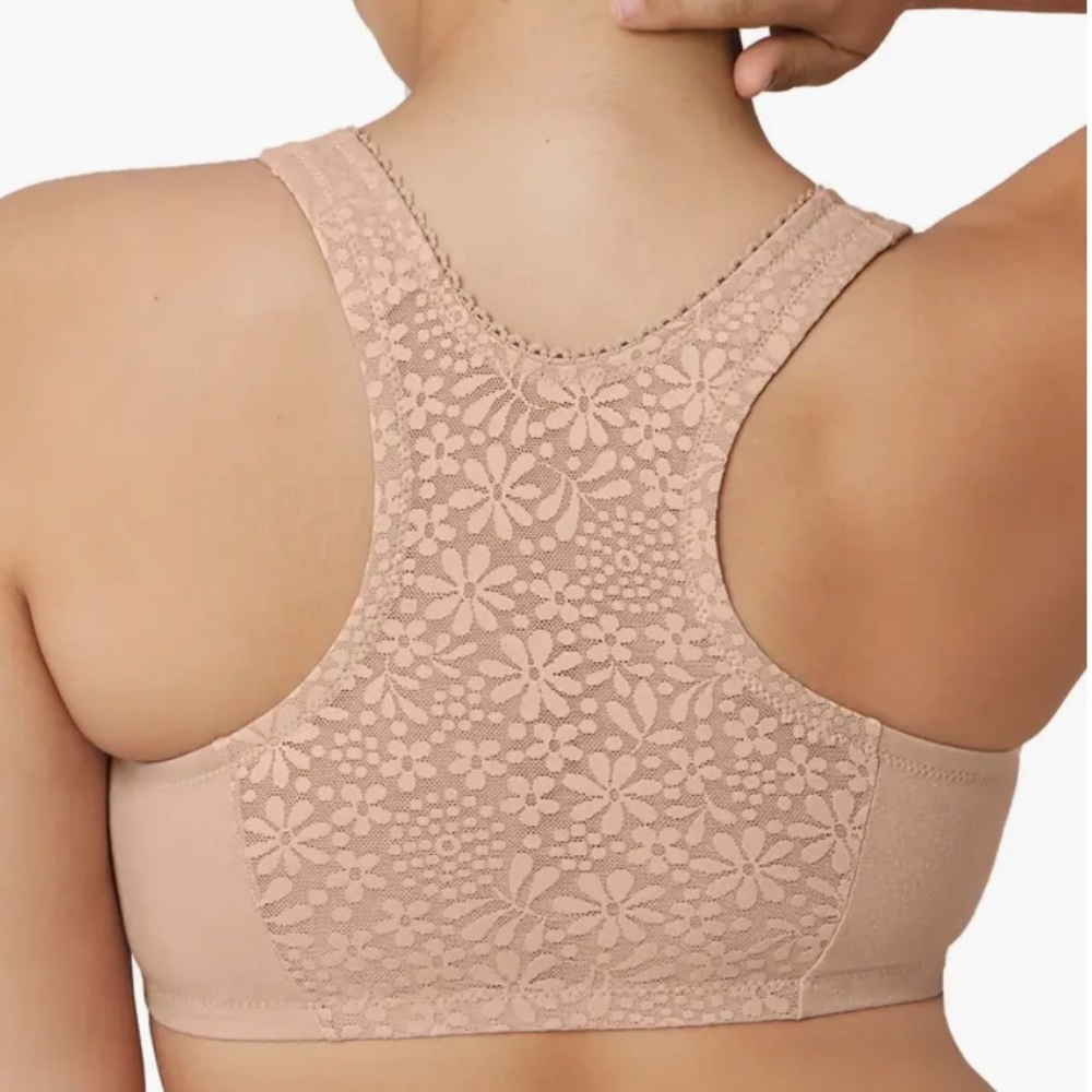 GLAMORISE Front Close Cotton Blend T-Back Comfort Bra ❤️NWT IN STORES❤️ - Picture 2 of 8